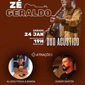 Zé Geraldo Duo Acústico – 24/01/2026 (Sábado) – Mercado Central de Barbacena | Barbacena / MG