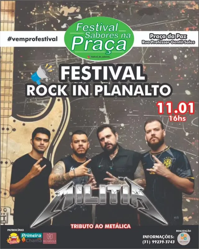 Festival de Sabores – Rock in Festival – 09/01/2026 (Sexta-Feira) – Praça (Festival Sabores na Praça) | Belo Horizonte / MG