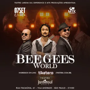 Bee Gees World Tribute – 07/03/2026 (Sábado) – Teatro Jardim Sul | São Paulo / SP