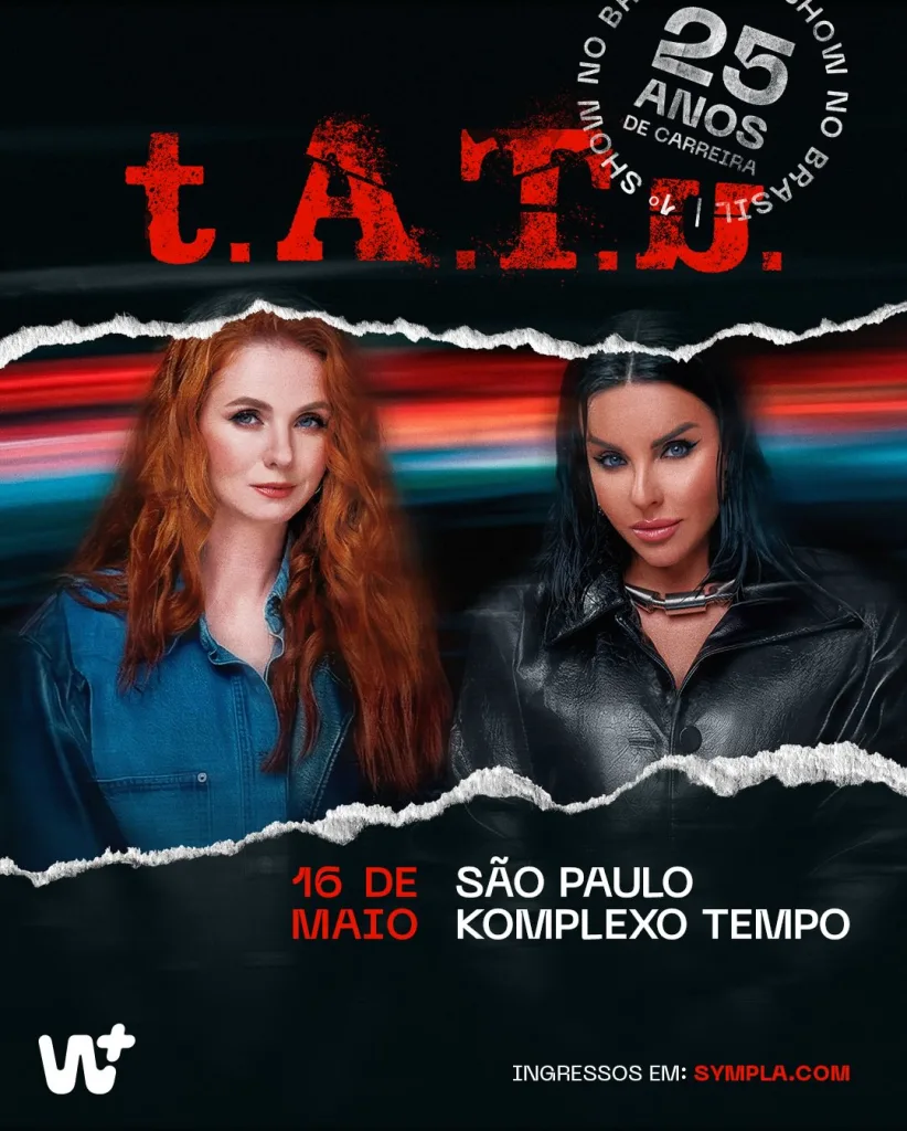 t.A.T.u. em São Paulo – 16/05/2026 (Sábado) – Komplexo Tempo | São Paulo / SP