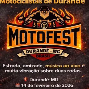 1º Durandé Moto Fest – 14/02/2026 (Sábado) – Praça Padre Geraldo Magalhães | Durandé / MG