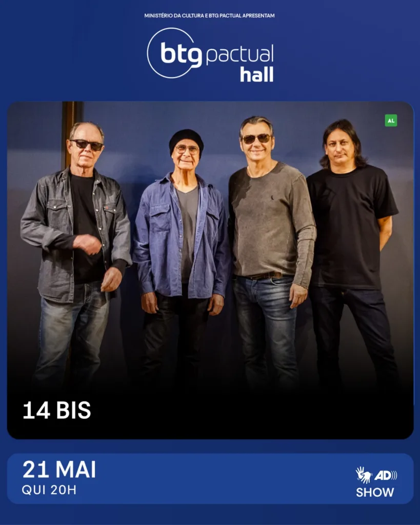 14 Bis em São Paulo – 21/05/2026 (Quinta-Feira) – BTG Pactual Hall | São Paulo / SP