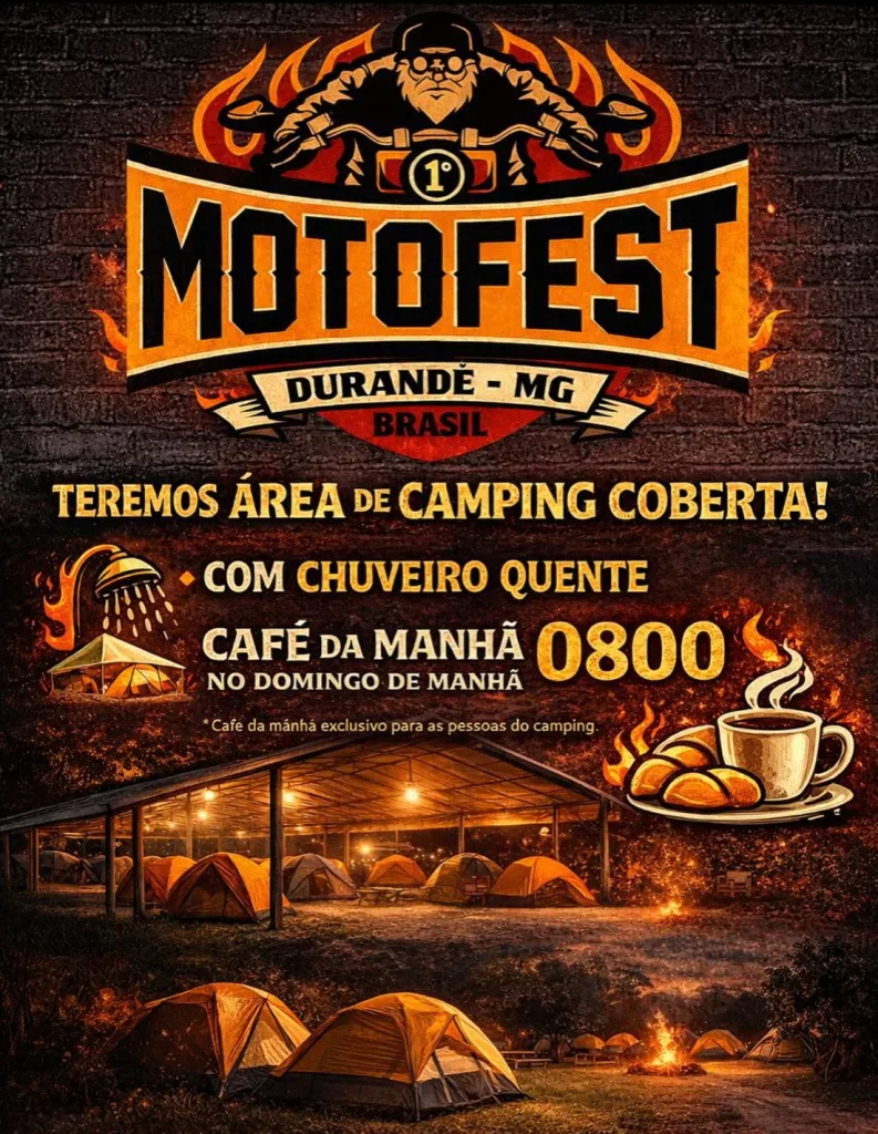 1º Durandé Moto Fest – 14/02/2026 (Sábado) – Praça Padre Geraldo Magalhães | Durandé / MG