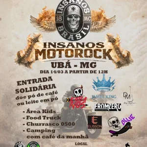 1º Insanos Motorock de Ubá – 14/03/2026 (Sábado) – Cervejaria Black Donkey | Ubá / MG