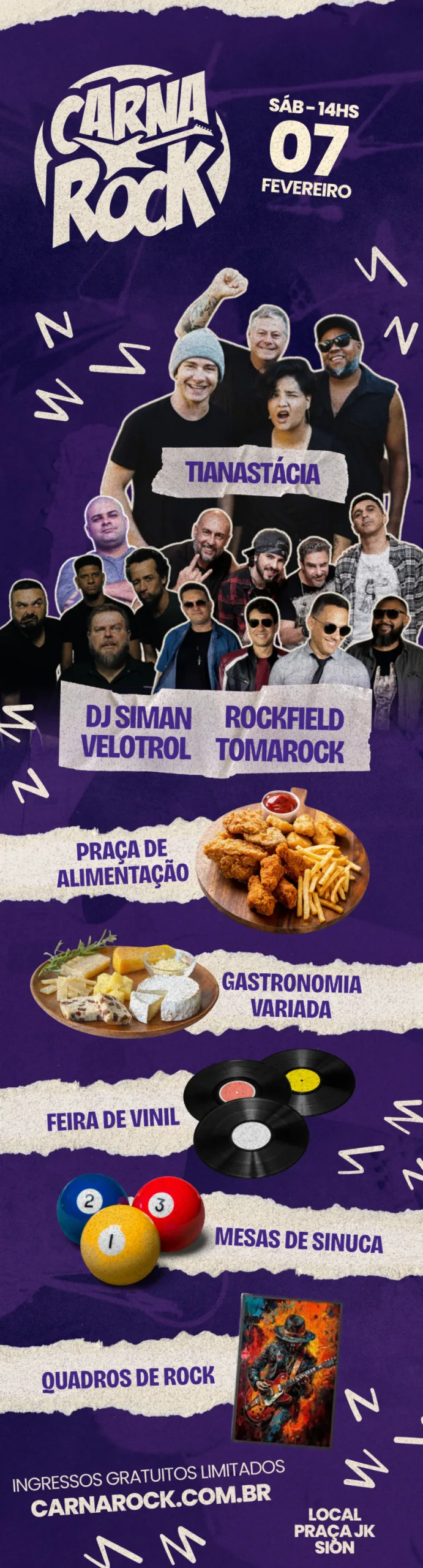 CARNA ROCK 2026 – 07/02/2026 (Sábado) – Praça JK | Belo Horizonte / MG