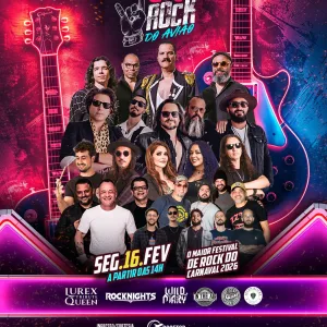 CARNAROCK – FESTIVAL DE ROCK – 16/02/2026 (Segunda-Feira) – Rooftop do Shopping do Avião | Contagem / MG