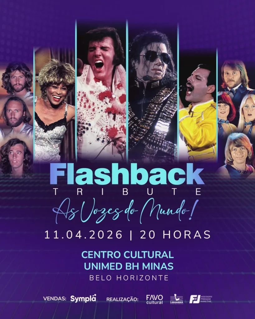 FLASHBACK – AS VOZES DO MUNDO – 11/04/2026 (Sábado) – Teatro do Centro Cultural Unimed-BH Minas | Belo Horizonte / MG
