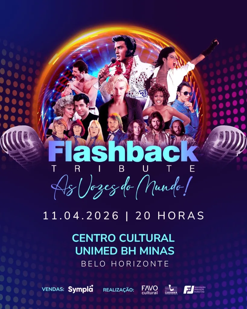 FLASHBACK – AS VOZES DO MUNDO – 11/04/2026 (Sábado) – Teatro do Centro Cultural Unimed-BH Minas | Belo Horizonte / MG