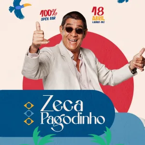 Zeca Pagodinho em Lavras – 18/04/2026 (Sábado) – Shopping Cidade da Serra | Lavras / MG