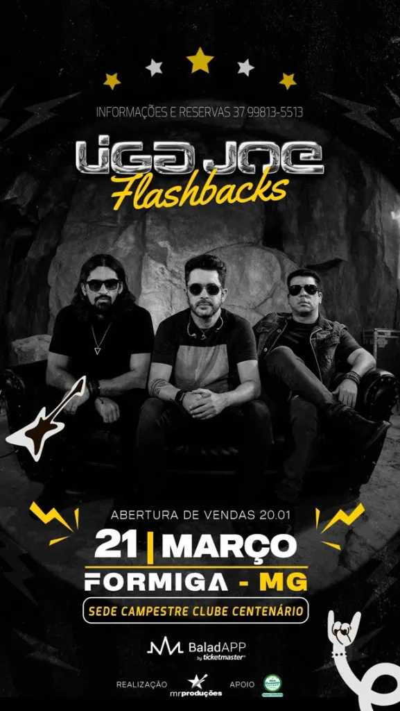 Liga Joe Flashbacks – Formiga – 21/03/2026 (Sábado) – Clube Centenário (Sede Campestre) | Formiga / MG