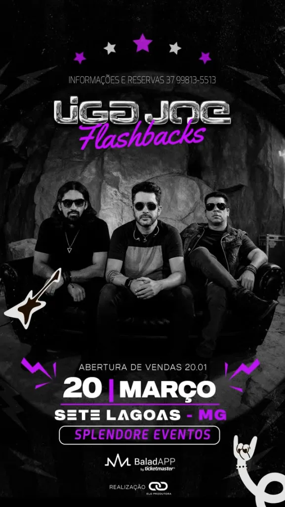 Liga Joe Flashbacks – Sete Lagoas – 20/03/2026 (Sexta-Feira) – Splendore Eventos | Sete Lagoas / MG