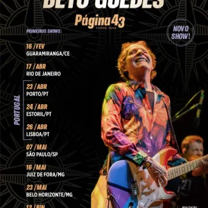 BETO GUEDES – TURNÊ “PÁGINA 43” – 23/05/2026 (Sábado) – Sesc Palladium | Belo Horizonte / MG