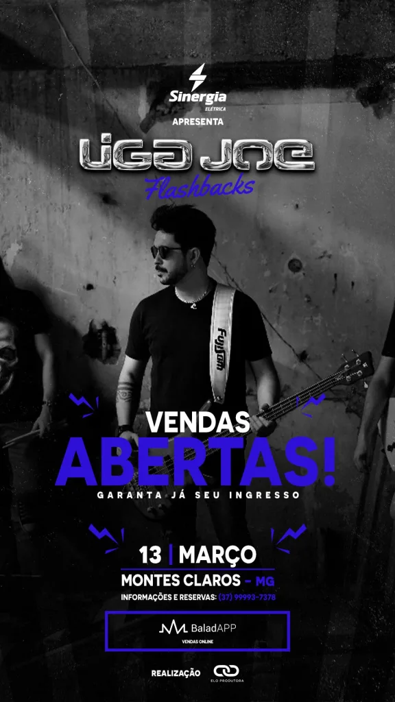 Liga Joe Flashbacks – Montes Claros – 13/03/2026 (Sexta-Feira) – Parque de Exposições João Alencar Athayde | Montes Claros / MG