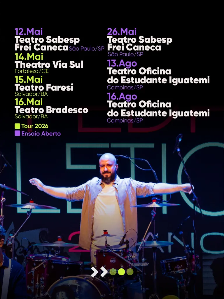 Pedra Letícia – Tour 2026 (Belo Horizonte) – 20/09/2026 (Domingo) –Cine Theatro Brasil | Belo Horizonte / MG