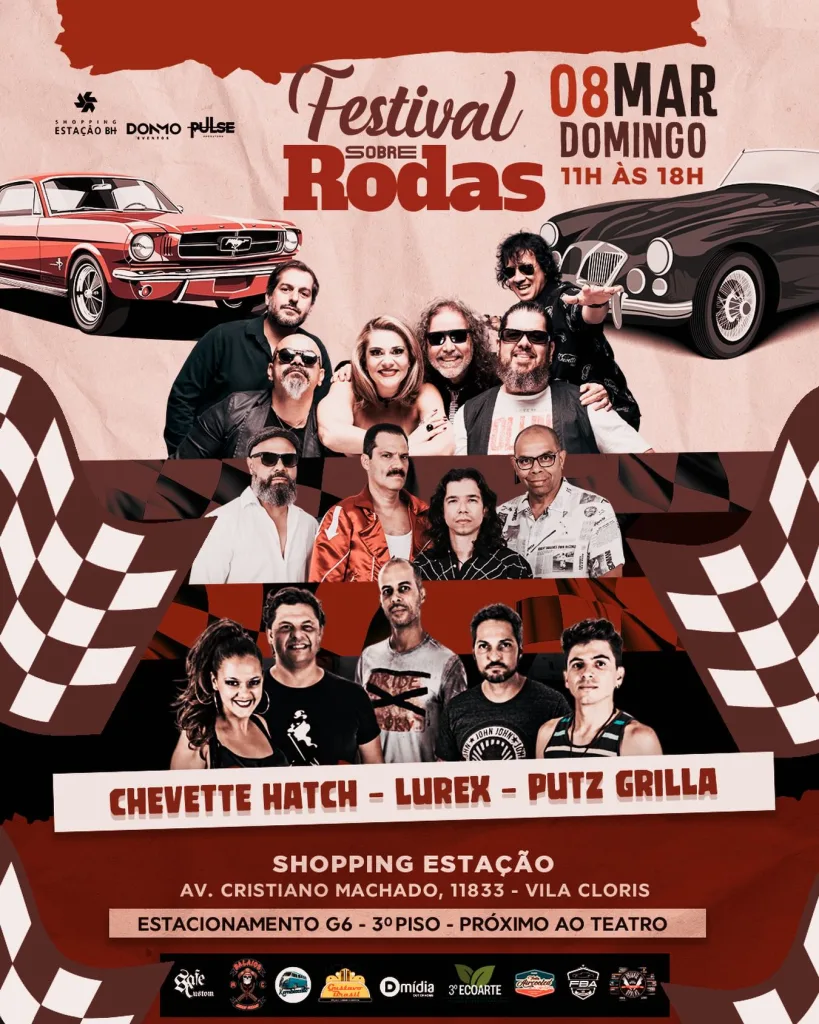 Festival Sobre Rodas 08/03 – Dia Nacional do Fusca – 08/03/2026 (Domingo) – Shopping Estação BH – Estacionamento G6 | Belo Horizonte / MG