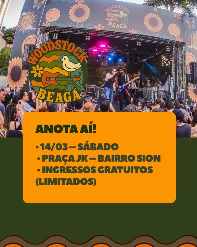 WOODSTOCK BEAGÁ 2026 – 14/03/2026 (Sábado) – Praça JK | Belo Horizonte – MG